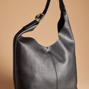 The Love Knot Slouchy Bag: Buckle Edition - Black